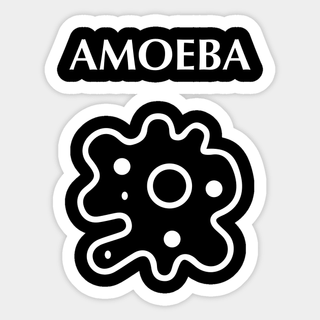 Amoeba unicellular organism Sticker by Science Design